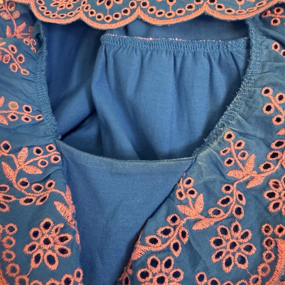 Lilly Pulitzer Ave Mini Shift Dress Women's Small Blue Pom Pom Flutter Resort - Picture 12 of 12